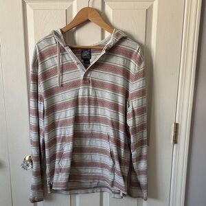 Vintage Lucky Brand Striped Hooded Pullover